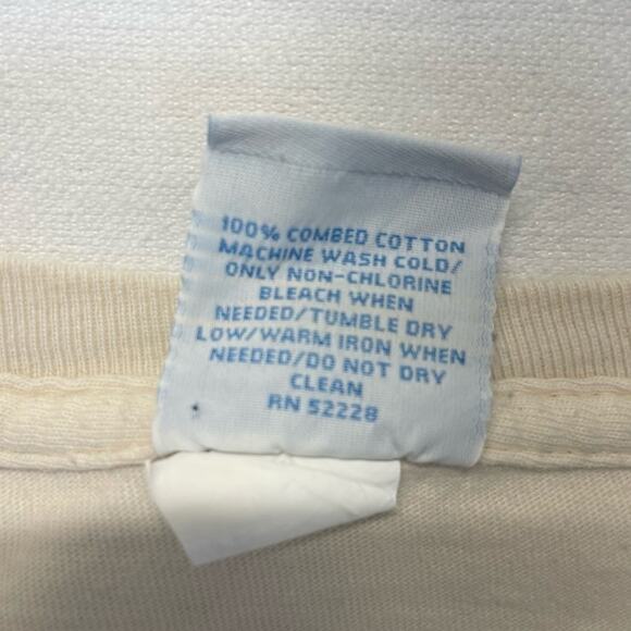 Las Vegas T-shirt long sleeve cream off white graphic tee size large - Picture 5 of 7